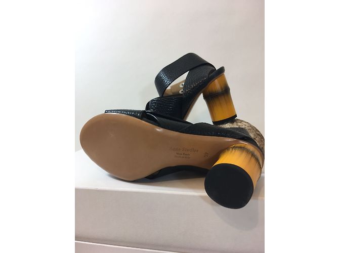 Sandali Pica Bamboo Acne in pelle nera Nero - vista 7