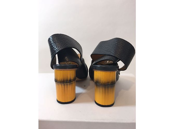 Sandali Pica Bamboo Acne in pelle nera Nero - vista 6