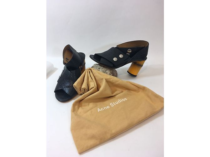 Sandali Pica Bamboo Acne in pelle nera Nero - vista 5