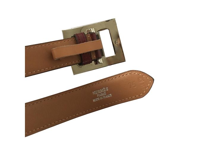 Hermès cintura vintage Argento Bordò - vista 4