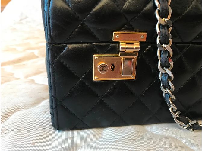 Borsa Chanel in pelle trapuntata nera Nero - vista 4