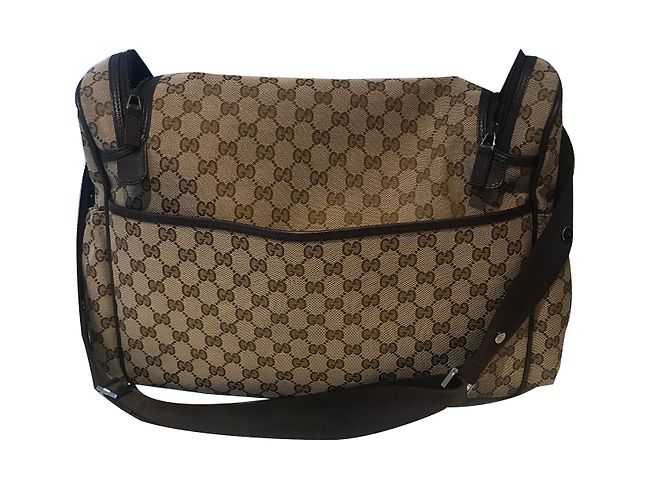 Borsa per pannolini Gucci Marrone in Tela - vista 2