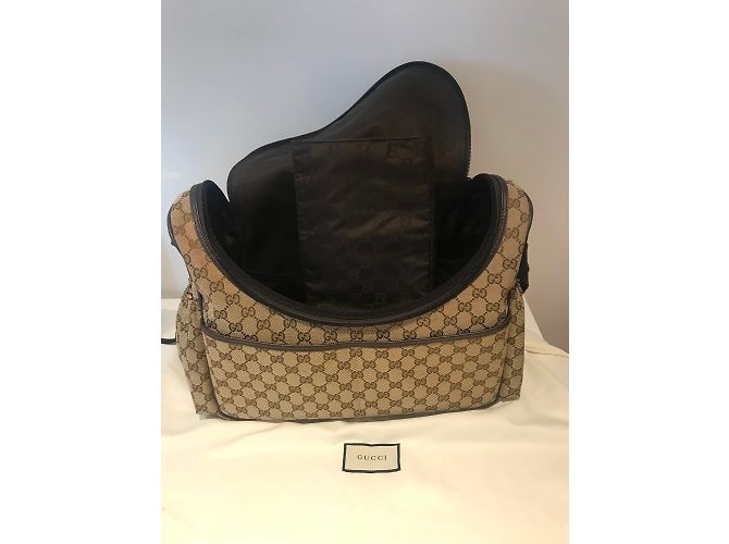 Borsa per pannolini Gucci Marrone in Tela - vista 3
