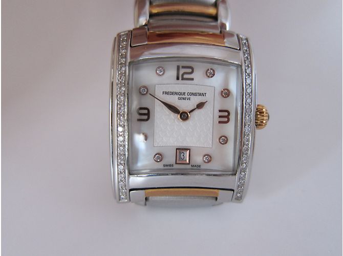 Relógio Frederique Constant com mostrador e caixa de diamantes Dourado - vista 4