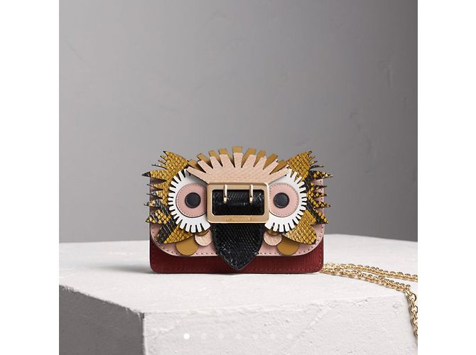 Bolso de mano Burberry Beast Mini Python de piel Multicolor - vista 3