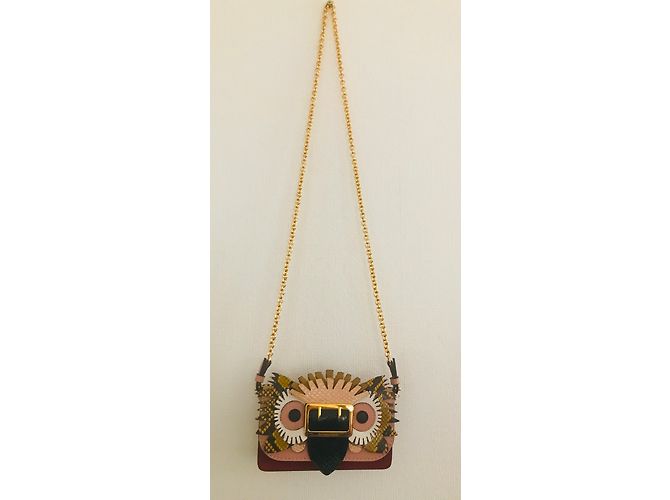 Bolso de mano Burberry Beast Mini Python de piel Multicolor - vista 7