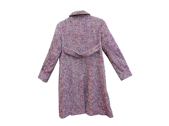 Abrigo Burberry de tweed de lana morado Púrpura - vista 2