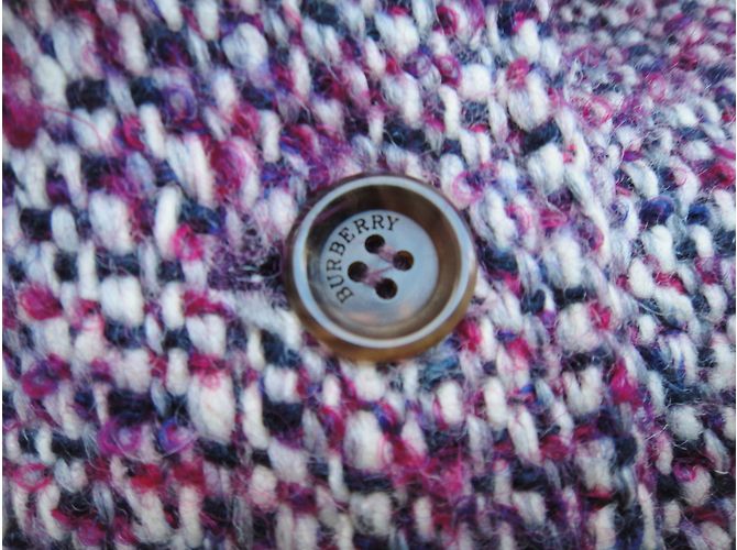Abrigo Burberry de tweed de lana morado Púrpura - vista 3