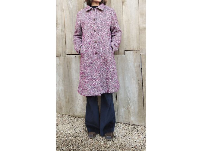 Abrigo Burberry de tweed de lana morado Púrpura - vista 4