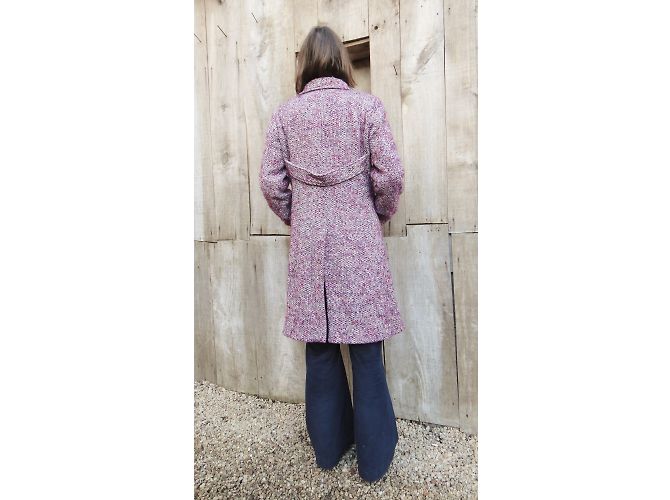 Abrigo Burberry de tweed de lana morado Púrpura - vista 5