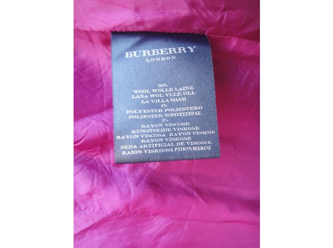 Abrigo Burberry de tweed de lana morado Púrpura - vista 6