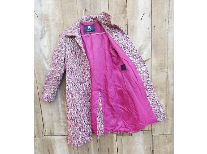 Abrigo Burberry de tweed de lana morado Púrpura - vista 8