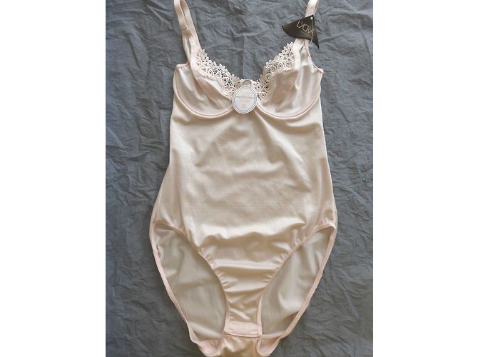 Autre Marque Body FILCO T85 B Salmone Ecru Pizzo Rosa - vista 2