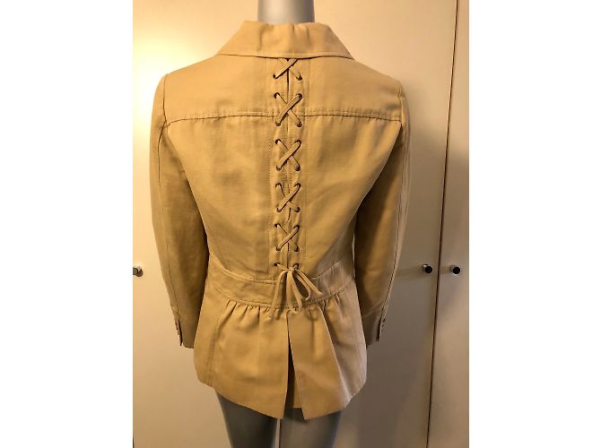 Chaqueta Moschino Cheap And Chic de lino beige - vista 3