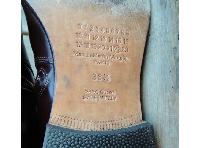 Botines Maison Martin Margiela Charol Marrón Oscuro - vista 8