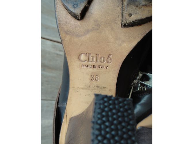 Botas Chloé de charol mate negro - vista 4