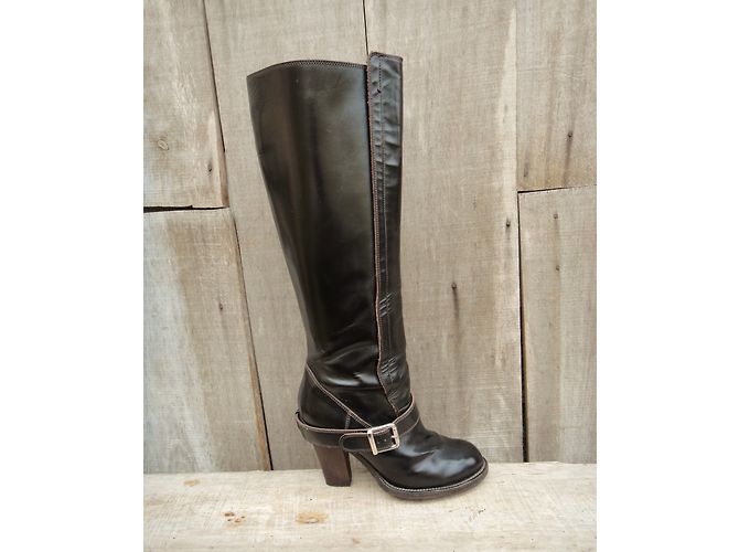 Botas Chloé de charol mate negro - vista 6