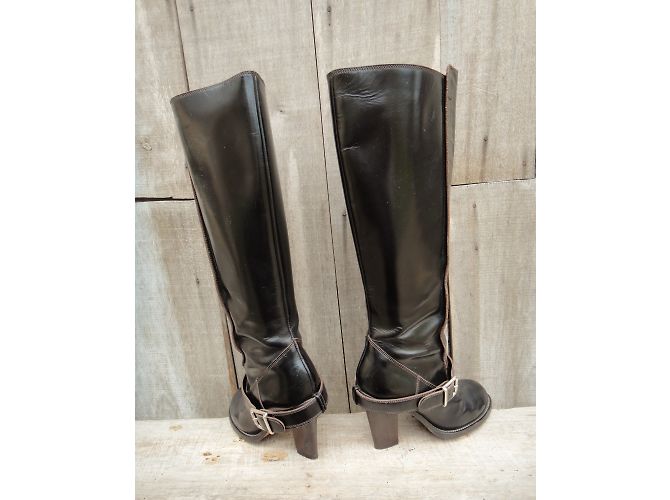 Botas Chloé de charol mate negro - vista 7