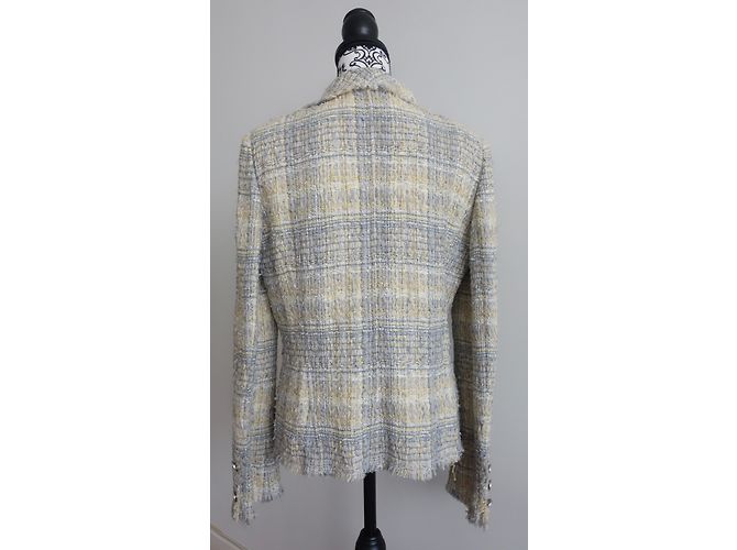 Combinaison Blazer St. John – Veste Tweed Métallisé Flamant Rose – Taille 12, Neuf Avec étiquette – Prix Origine 2790 $