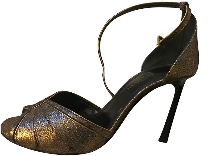 Sandali Lanvin in pelle dorata D'oro - vista 2