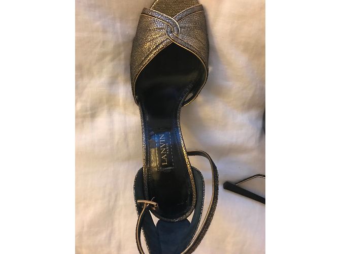 Sandali Lanvin in pelle dorata D'oro - vista 3