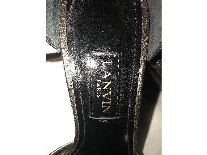 Sandali Lanvin in pelle dorata D'oro - vista 5