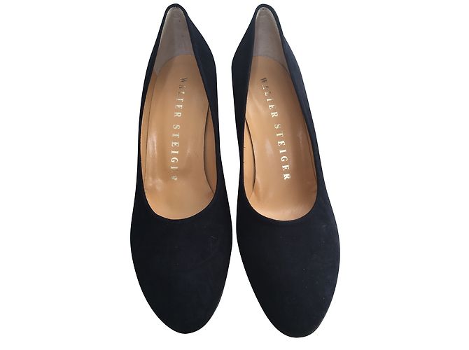 Walter Steiger Pumps Navy Blau Hirschleder Größe 39 Marineblau - Ansicht 2