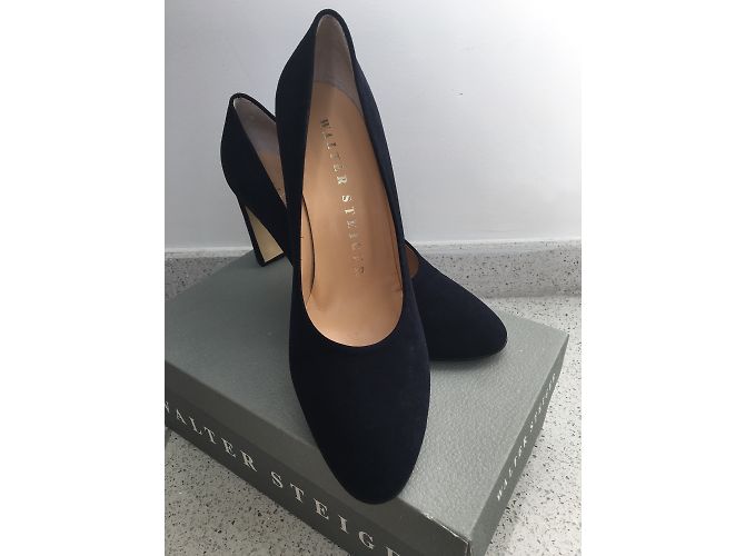 Walter Steiger Pumps Navy Blau Hirschleder Größe 39 Marineblau - Ansicht 6