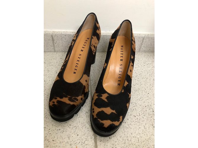 Walter Steiger Ponyhaut Absatzschuhe Dunkelbraun - Ansicht 3