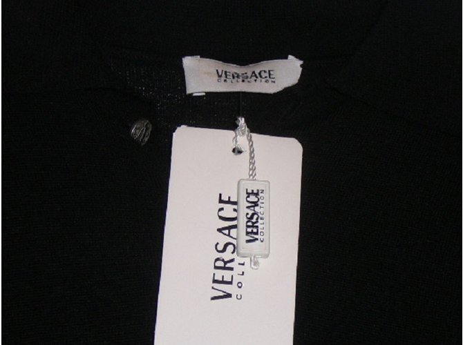 Versace Pullover Schwarz aus Merinowolle Herren M - Ansicht 4