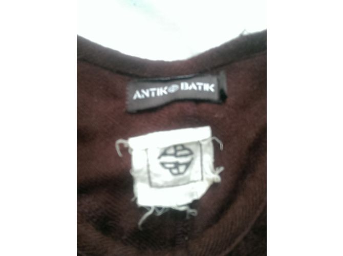 Camicetta Antik Batik Senza Maniche con Perline Bordeaux Bordò - vista 2