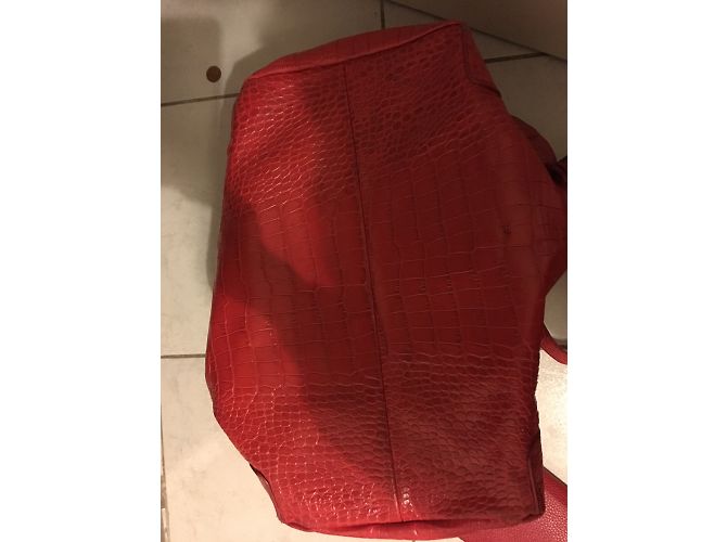 Borsa a mano Gerard Darel Simple Bag Croco in pelle rossa Rosso - vista 5