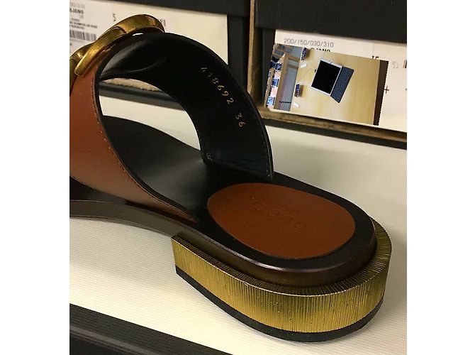Infradito in pelle Gucci - vista 4
