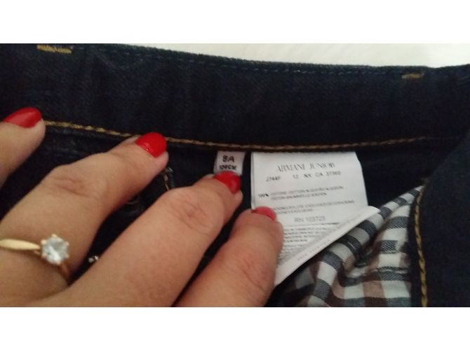 Jean Armani Junior Bleu Denim Bleu Marine - vue 8