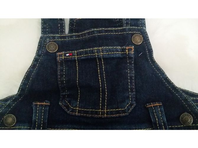 Salopette in denim grezzo Tommy Hilfiger Blu Navy - vista 3