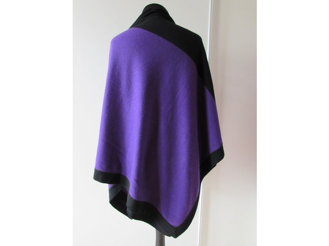 Chanel Lenços de seda Preto Roxo - vista 3