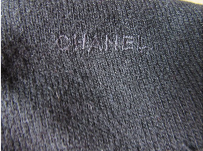 Chanel Lenços de seda Preto Roxo - vista 7