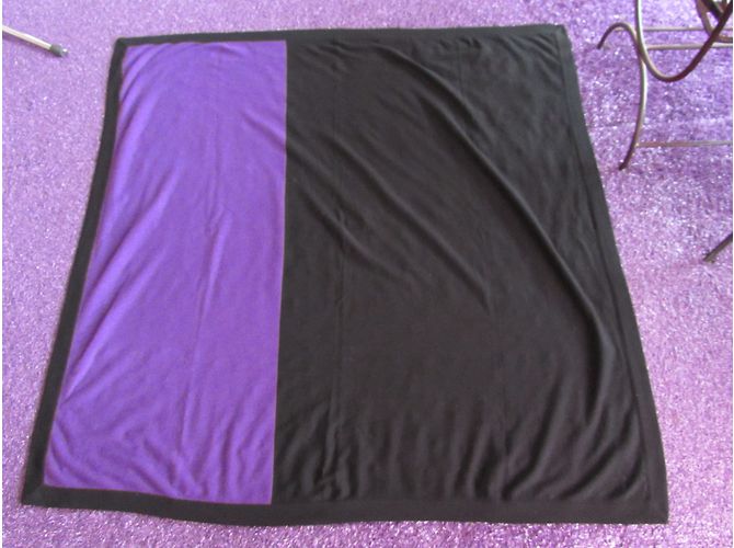 Chanel Lenços de seda Preto Roxo - vista 8
