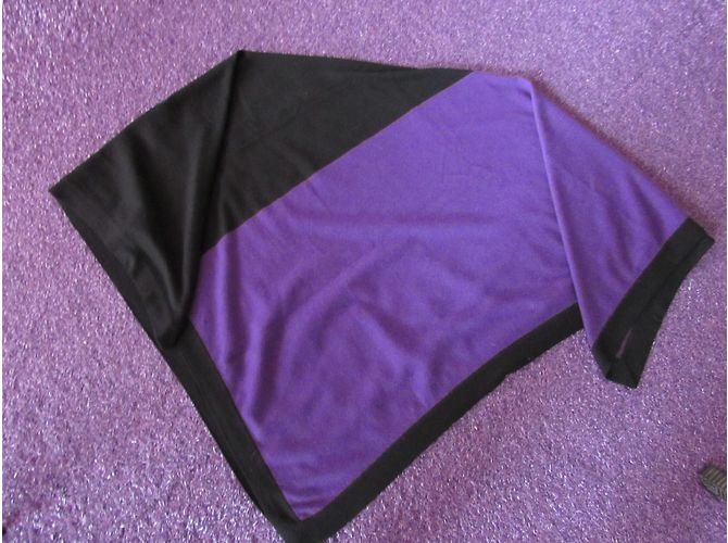 Chanel Lenços de seda Preto Roxo - vista 9
