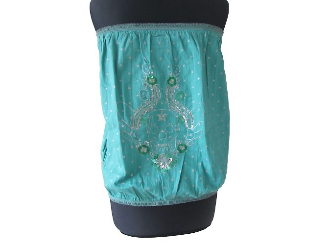 Bustier American Retro Verde de Algodón - vista 2