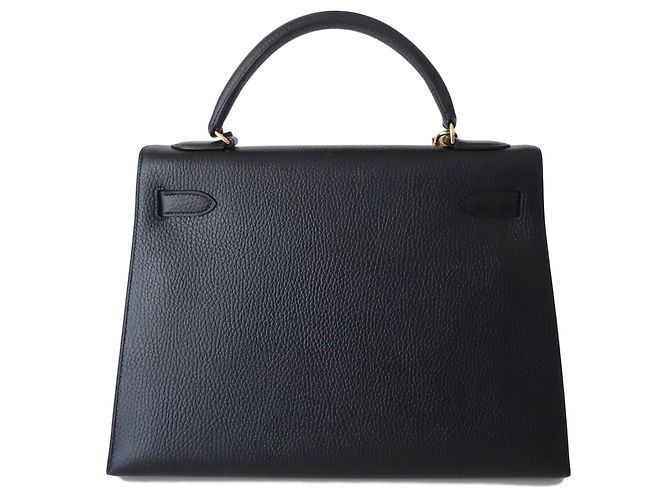 Hermès hermes kelly 32 Pelle nera Nero - vista 2