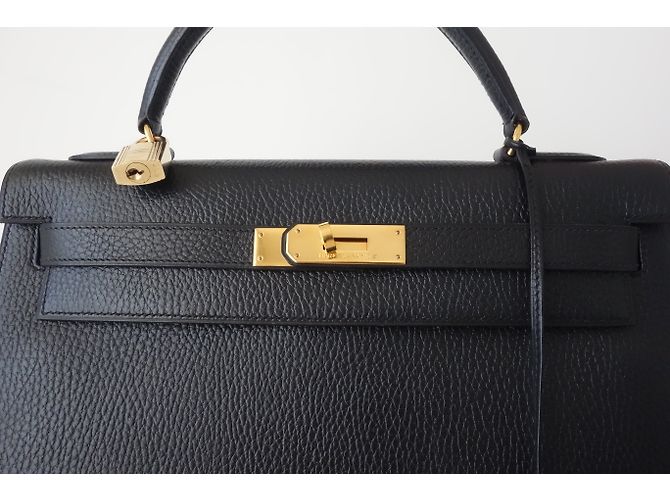 Hermès hermes kelly 32 Pelle nera Nero - vista 5