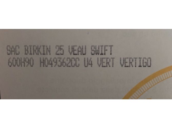 Hermès Birkin 25 Vertigo Green Pelle Swift Verde - vista 3
