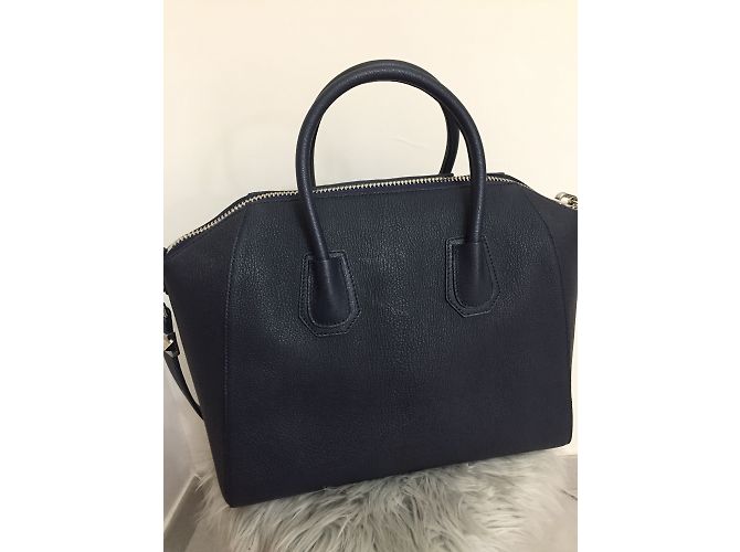 Borsa a mano Givenchy Antigona in pelle blu - vista 6