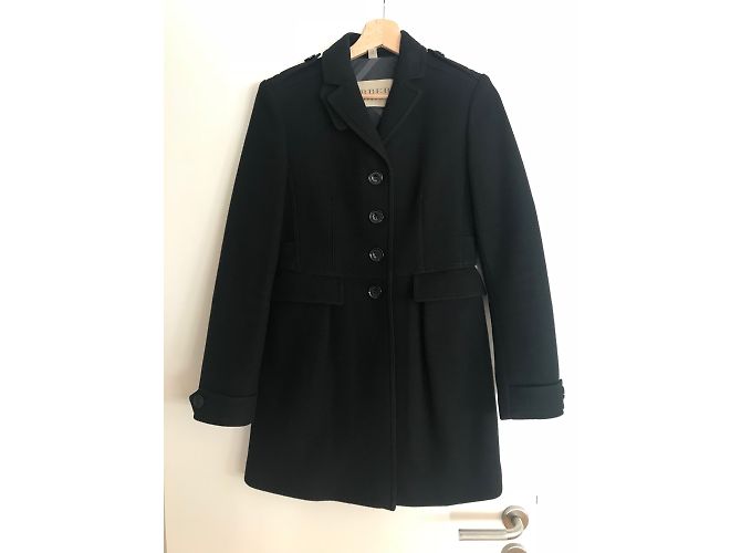 Abrigo Burberry Brit de lana negro - vista 3