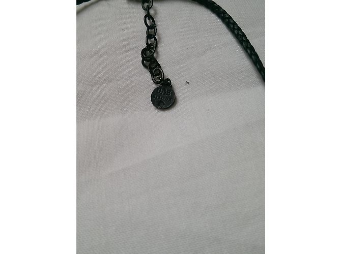 Collana Gas con Cuori Neri Opachi e Strass Swarovski Nero - Ansicht 5