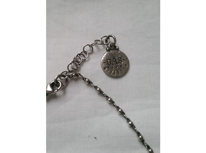 Collana Gas con Medaglione e Cuore in Strass Swarovski Argento - vista 6