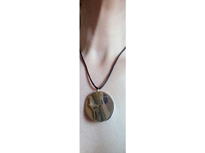 Collana Medaglione Isabel Marant Oro e Nera Nero D'oro - vista 5