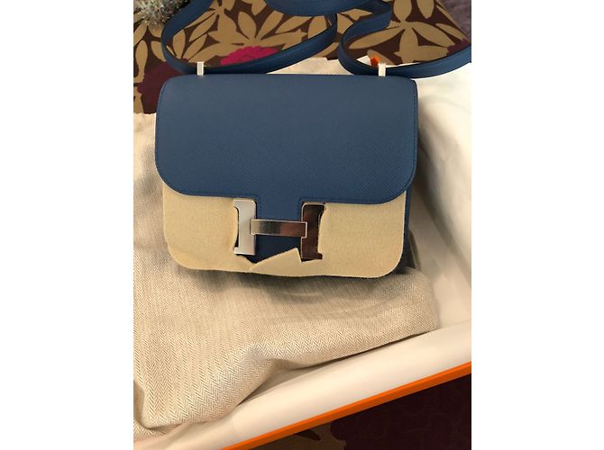 Hermès Constance Mini Blau Epsom Leder - Ansicht 5