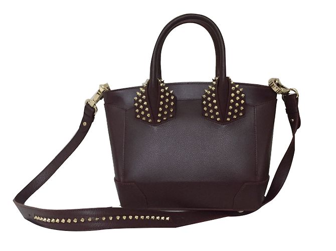 Borsa a mano Christian Louboutin Eloise Small in pelle marrone - vista 2